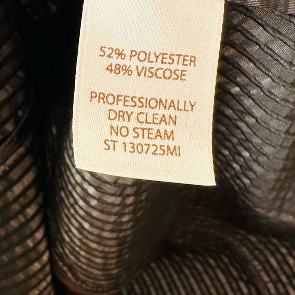 Tesori black striped long sleeve button down tunic dress - Picture 10 of 10